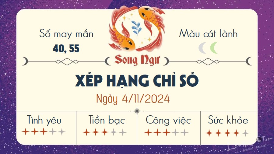 Tu vi hang ngay 4/11/2024 - Song Ngu