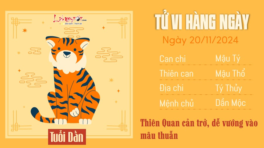 Tu vi hang ngay 20/11/2024 - Dan