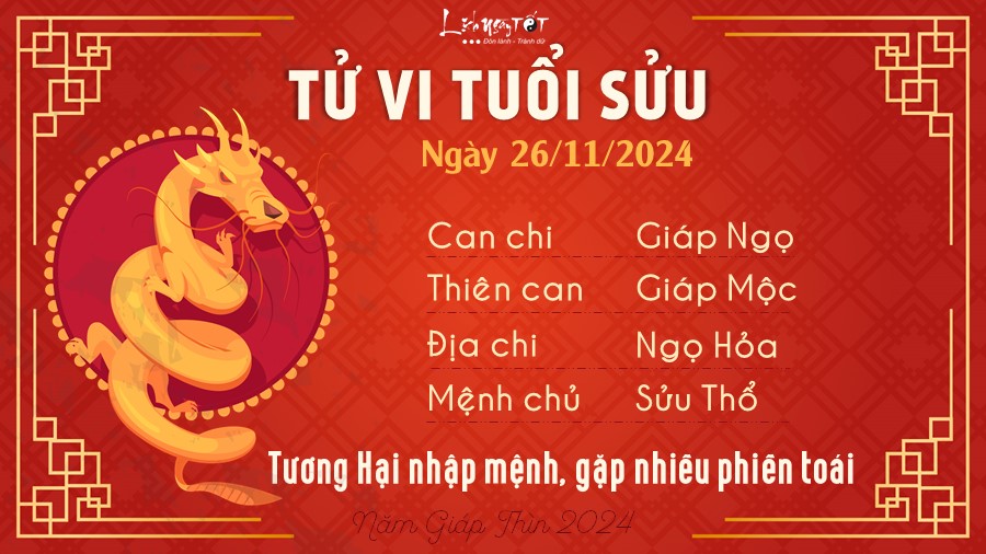 Tu vi hang ngay 26/11/2024 - Suu