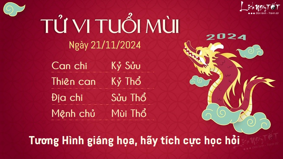 Tu vi hang ngay 21/11/2024 - Mui