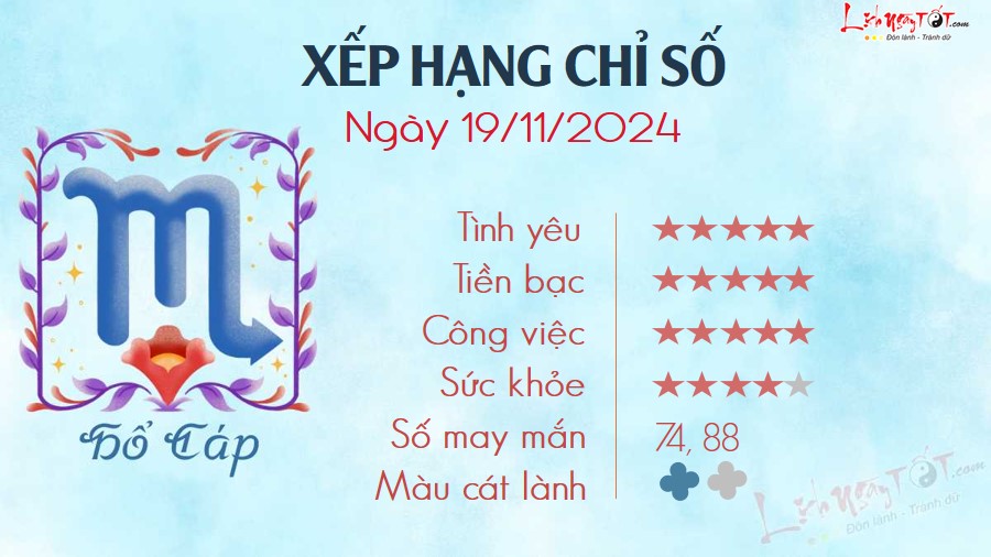 8 Tu vi hang ngay 19-11-2024 - Ho Cap