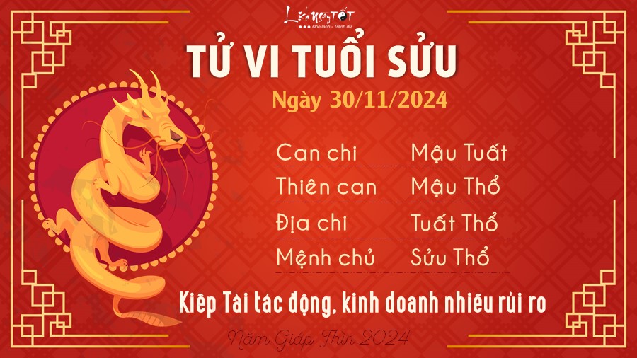 Tu vi hang ngay 30/11/2024 - Suu