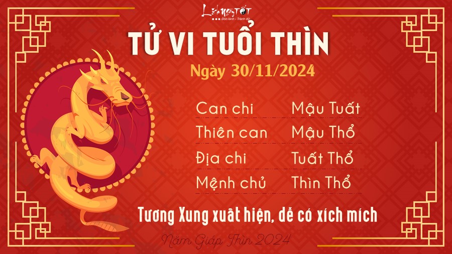 Tu vi hang ngay 30/11/2024 - Thin