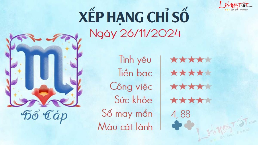 8 Tu vi hang ngay 26-11-2024 - Ho Cap