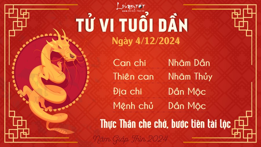 Tu vi hang ngay 4/12/2024 - Dan