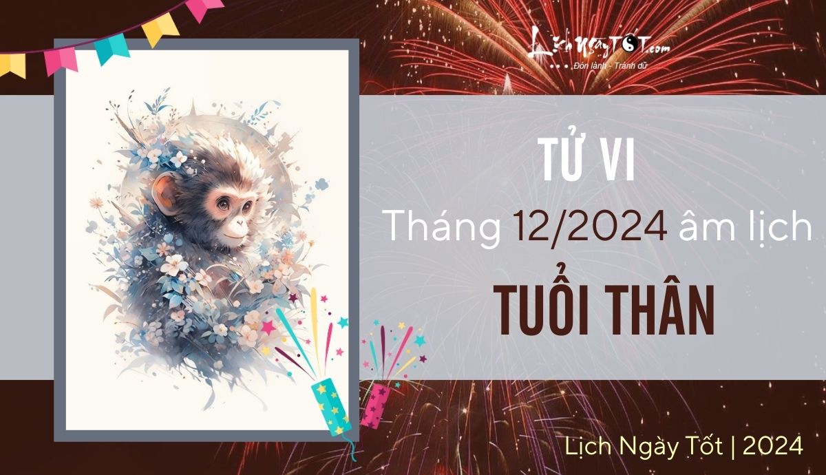 Tu vi thang 12/2024 tuoi Than am lich