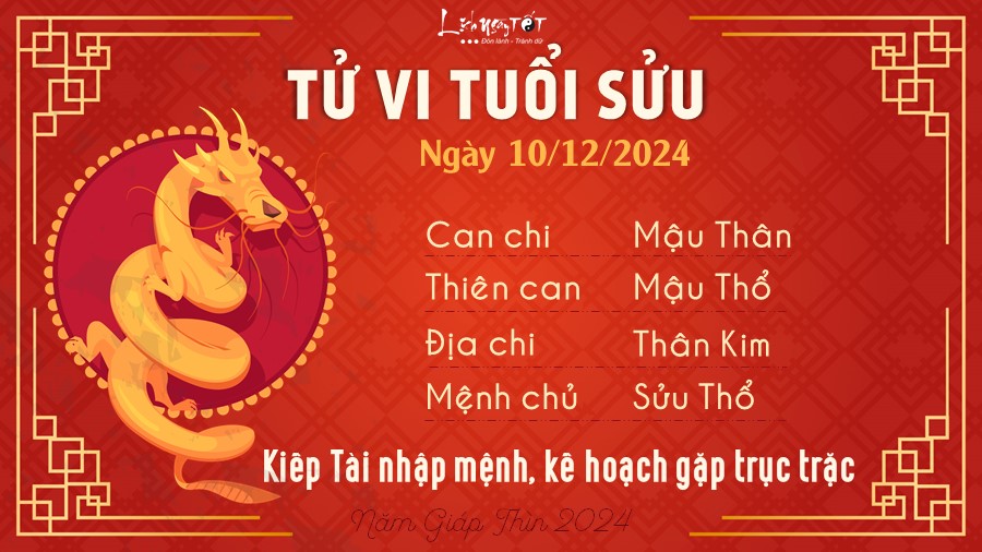 Tu vi hang ngay 10/12/2024 - Suu