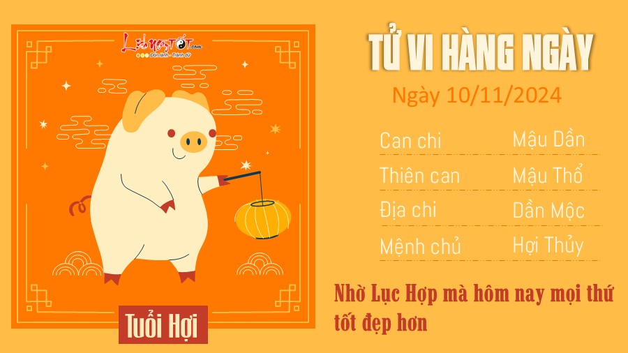 Tu vi hang ngay 10/11/2024 cua 12 con giap - Tuoi Hoi