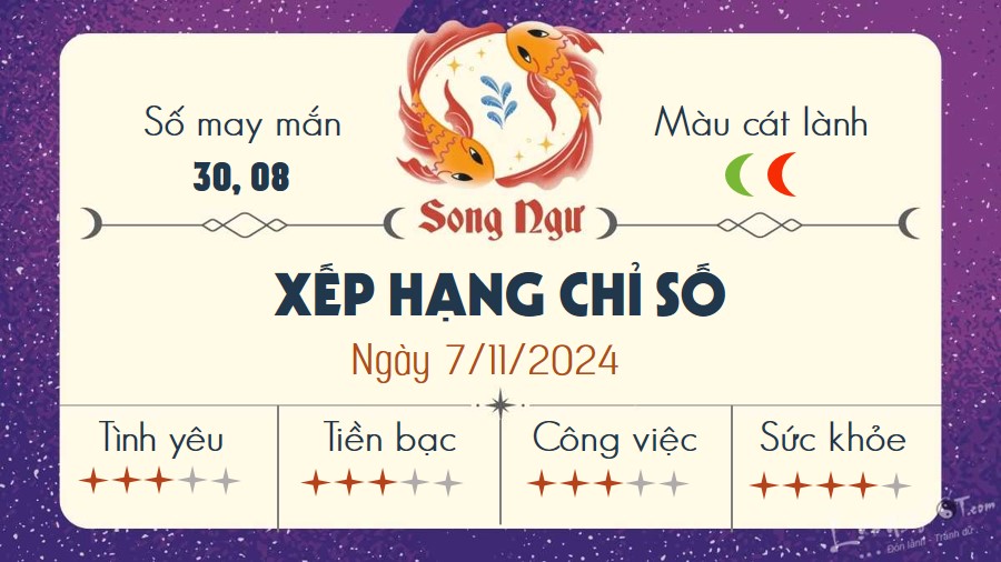 Tu vi hang ngay 7/11/2024 - Song Ngu