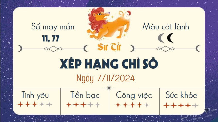 Tu vi hang ngay 7/11/2024 - Su Tu