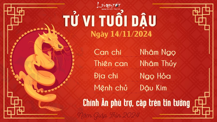 Tu vi hang ngay 14/11/2024 - Dau