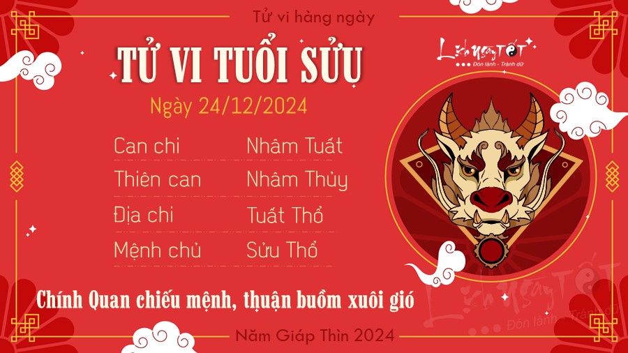 Tu vi hang ngay 24/12/2024 - Suu