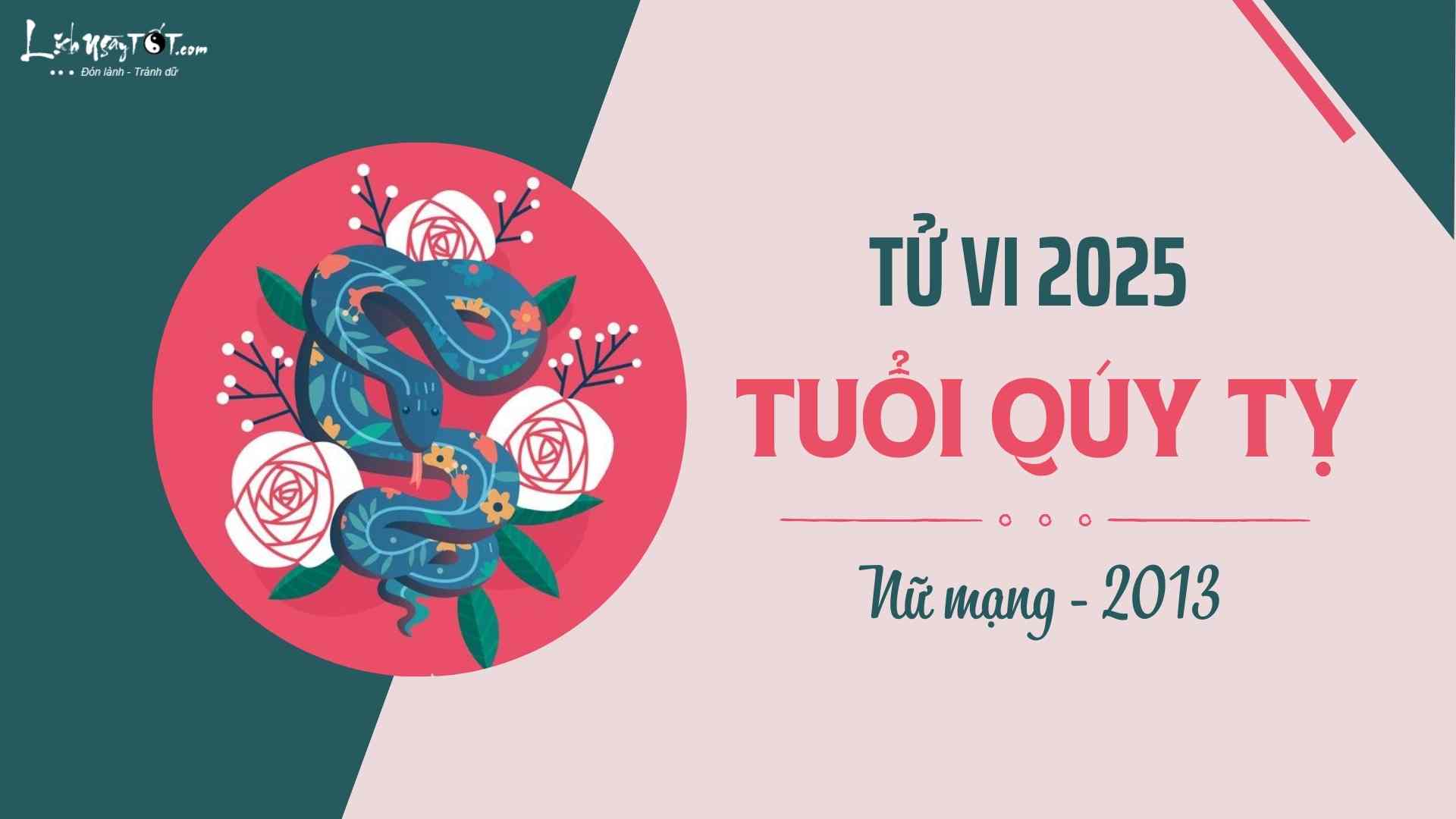 Tu vi 2025 tuoi Quy Ty nu mang 2013