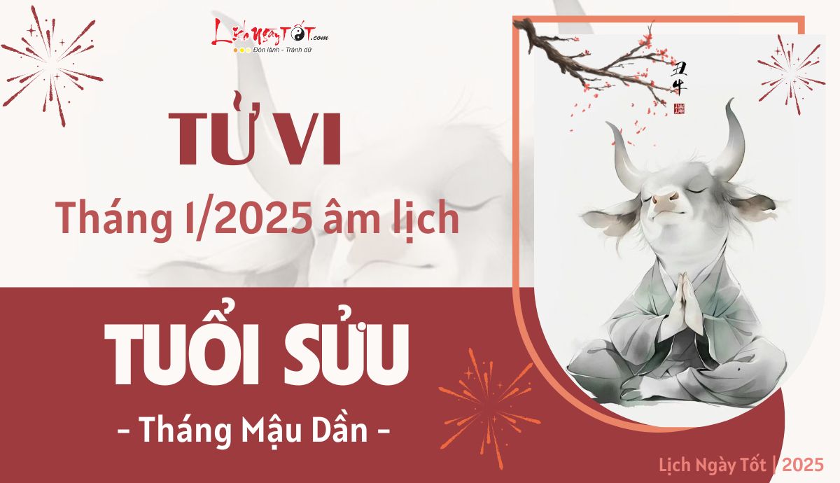 Tu vi thang 1/2025 tuoi Suu am lich