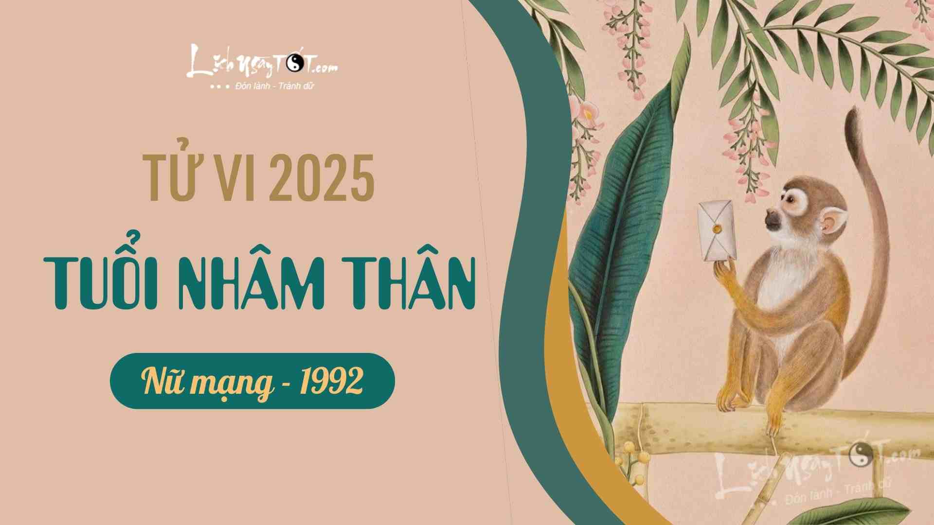 Tu vi 2025 tuoi Nham Than nu mang 1992