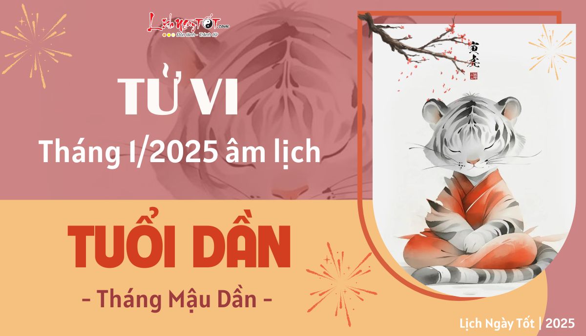 Tu vi thang 1/2025 tuoi Dan am lich