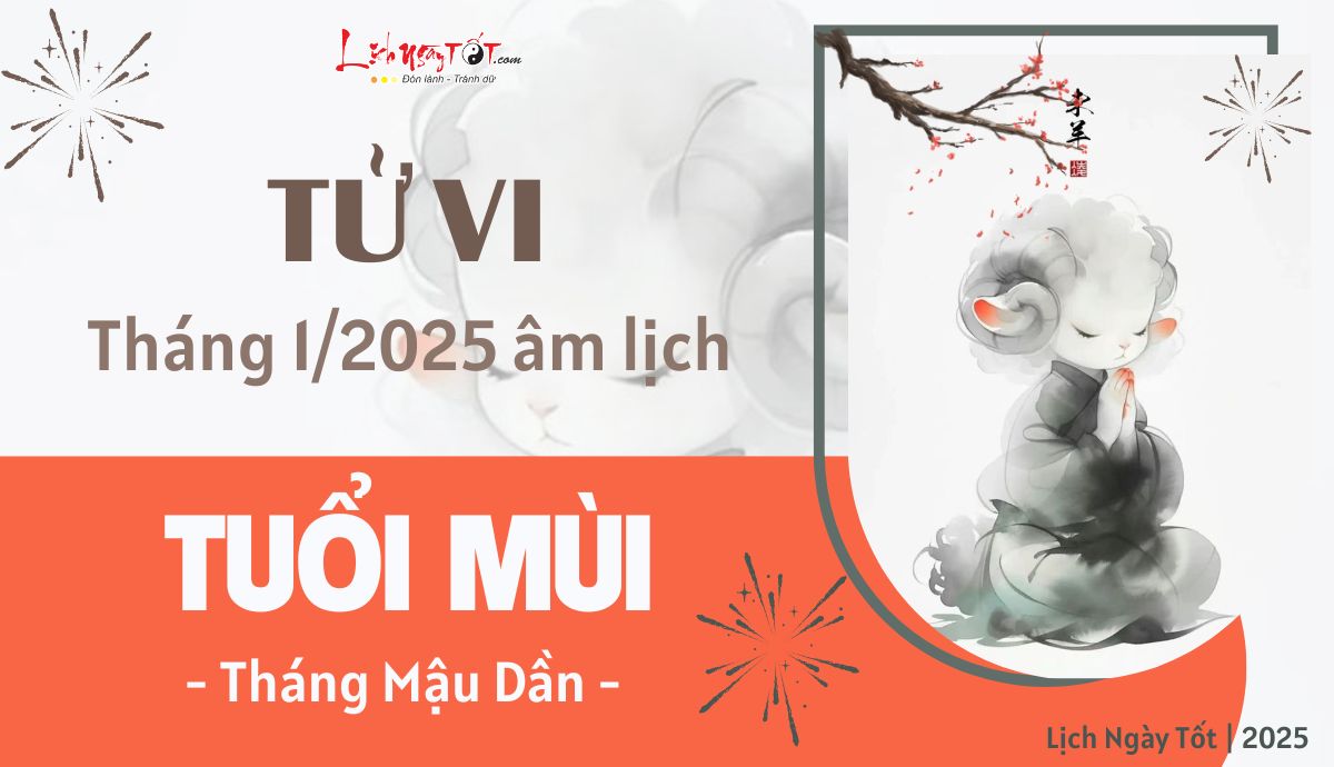 Tu vi thang 1/2025 tuoi Mui am lich