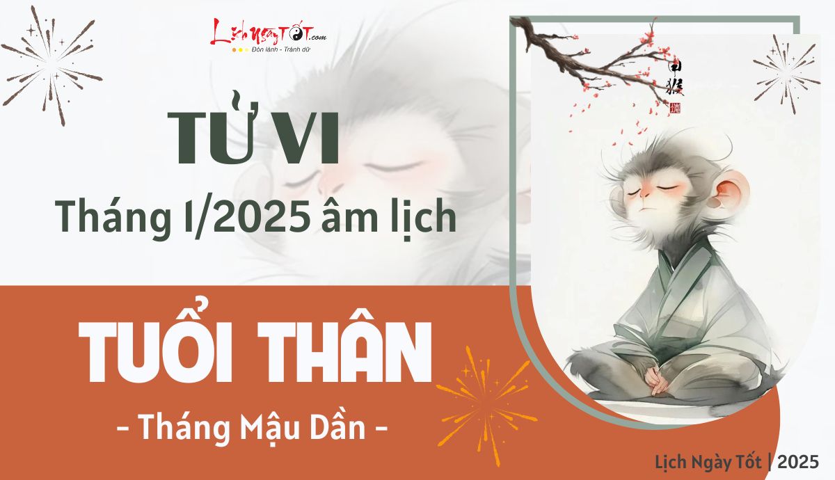 Tu vi thang 1/2025 tuoi Than am lich