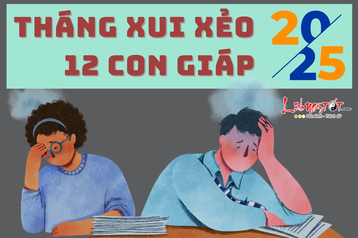 Thang xui xeo nam 2025 cua 12 con giap