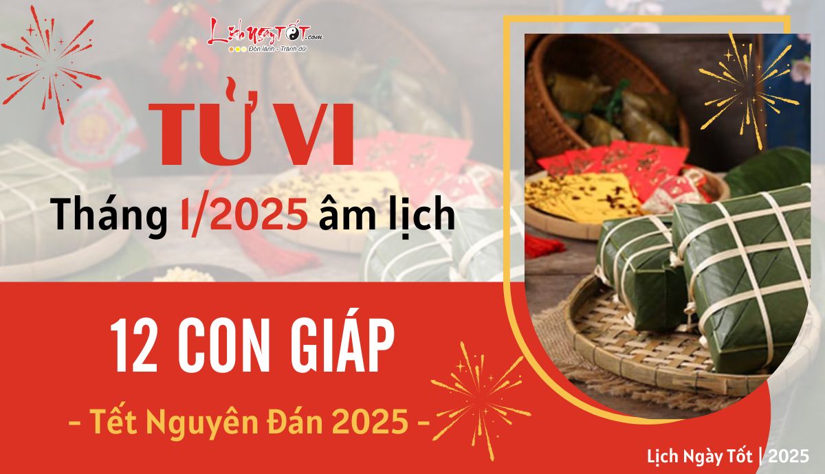 Tu vi thang 1/2025 cua 12 con giap am lich