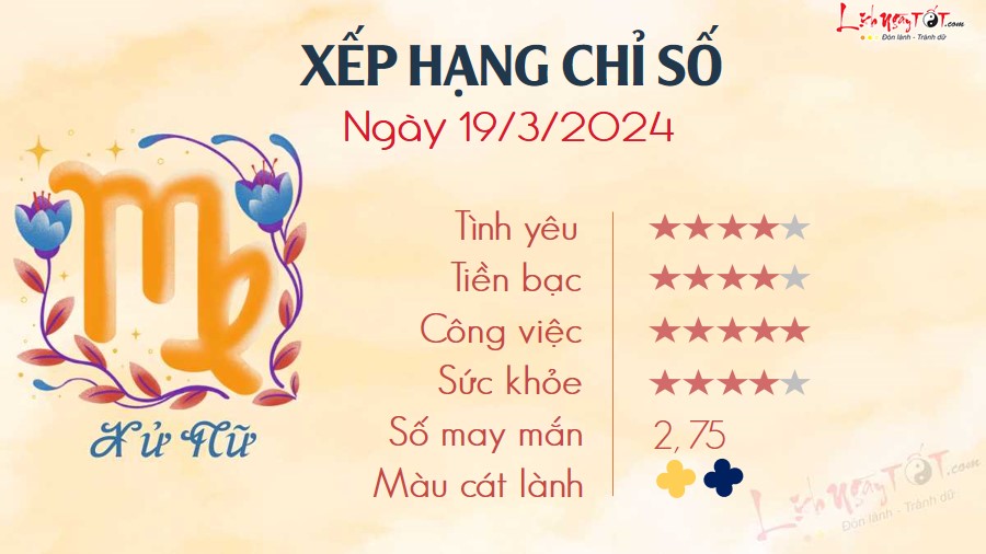 6 Tu vi hang ngay 19-3-2024 - Xu Nu