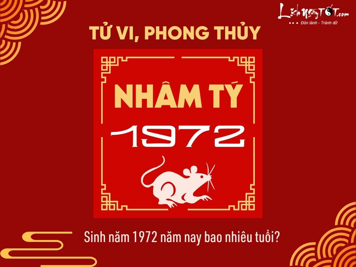 Sinh nam 1972 nam nay bao nhieu tuoi?