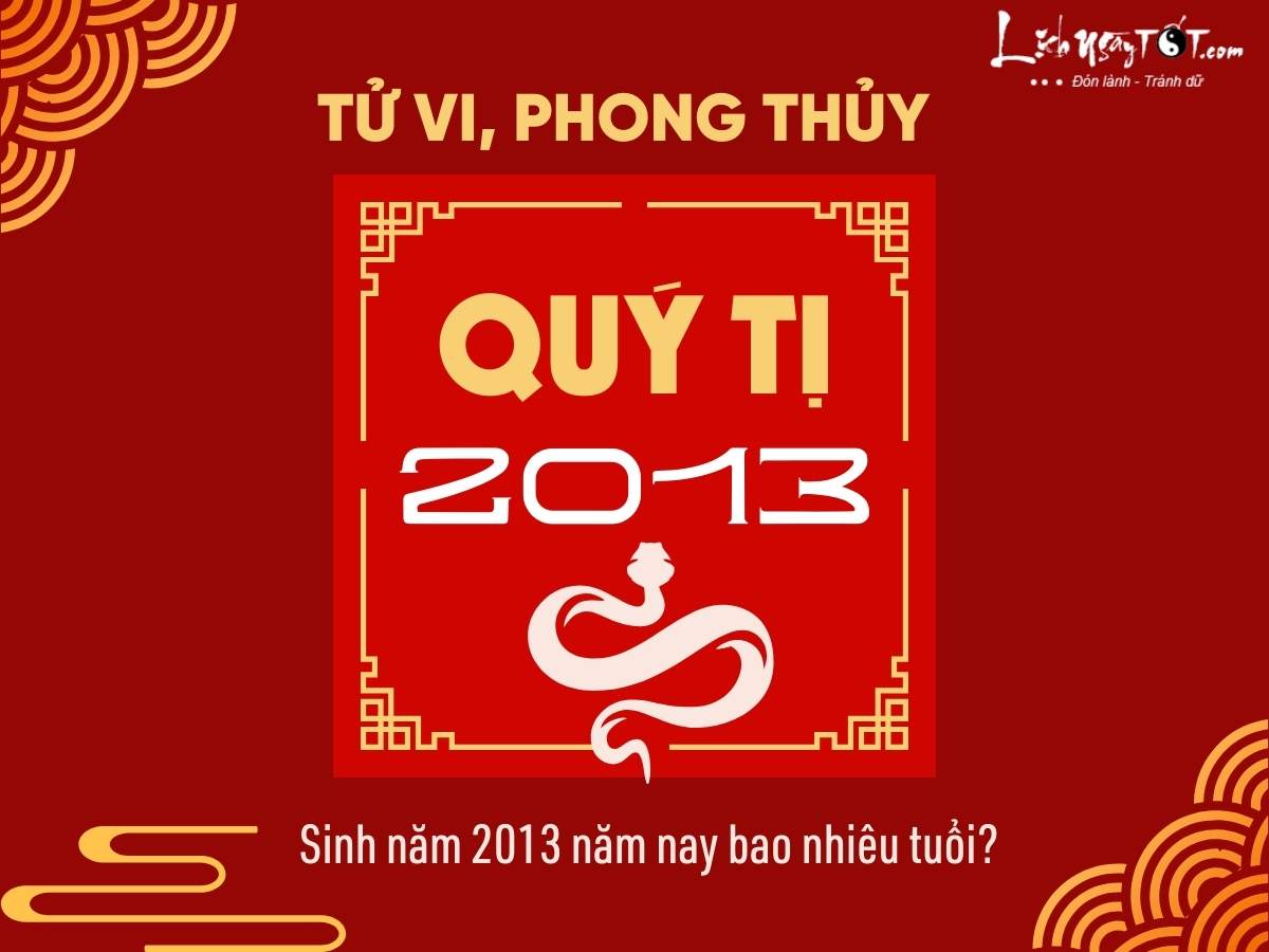 Sinh nam 2013 nam nay bao nhieu tuoi?