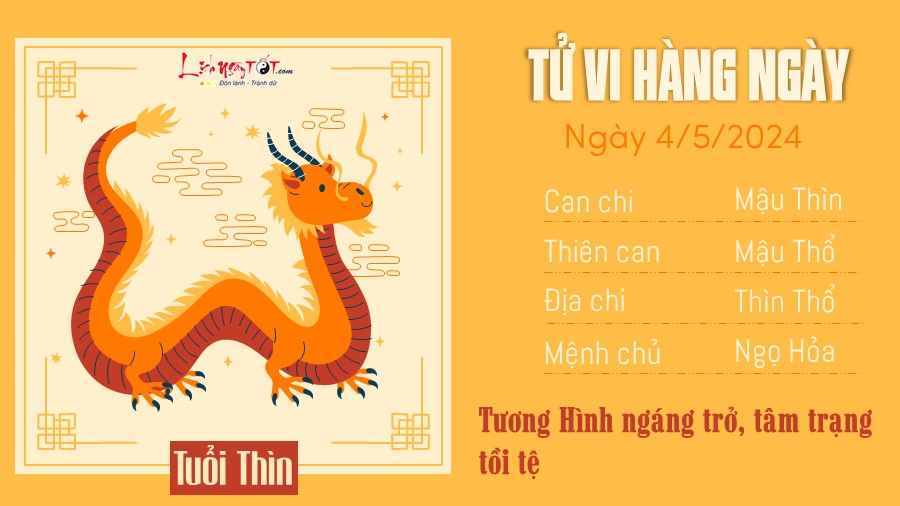 Tu vi hang ngay 4/5/2024 tuoi Thin