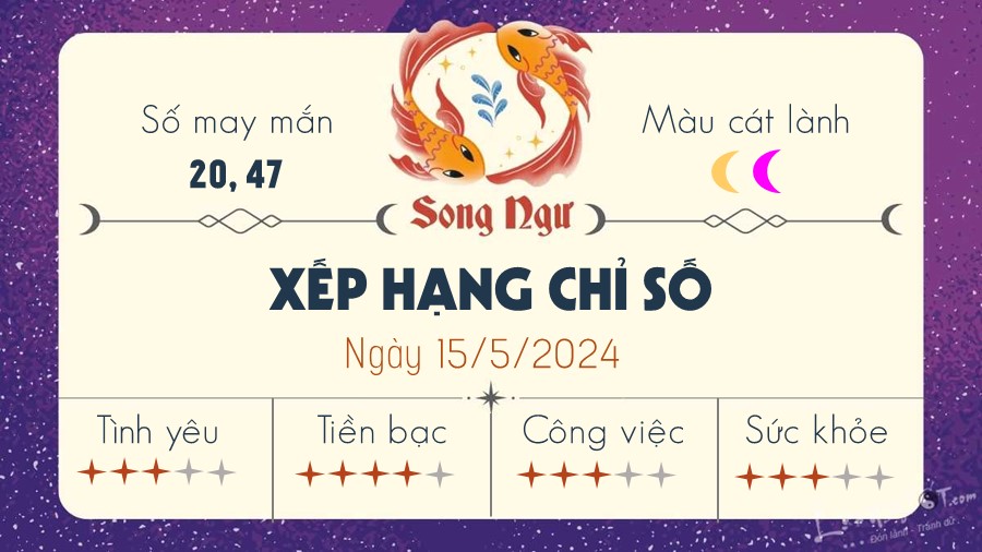 Tu vi hang ngay 15/5/2024 - Song Ngu