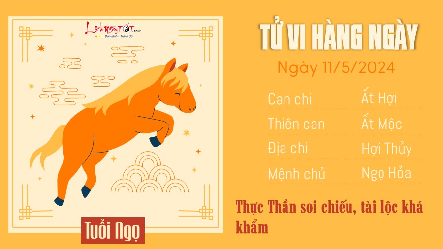 Tu vi hang ngay 11/5/2024 tuoi Ngo