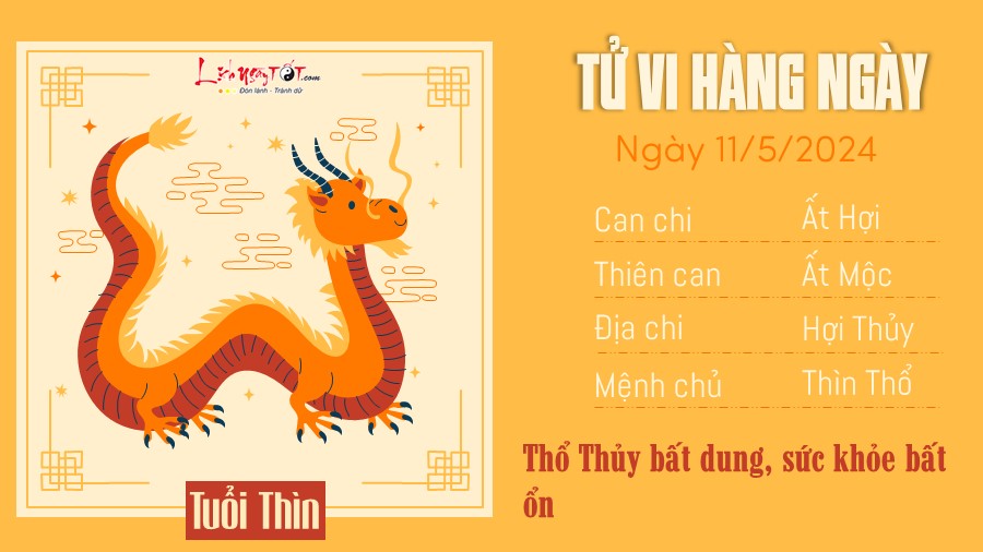 Tu vi hang ngay 11/5/2024 tuoi Thin