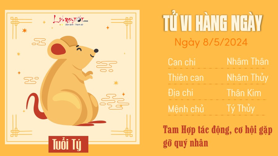 Tu vi hang ngay 8/5/2024 - Ty