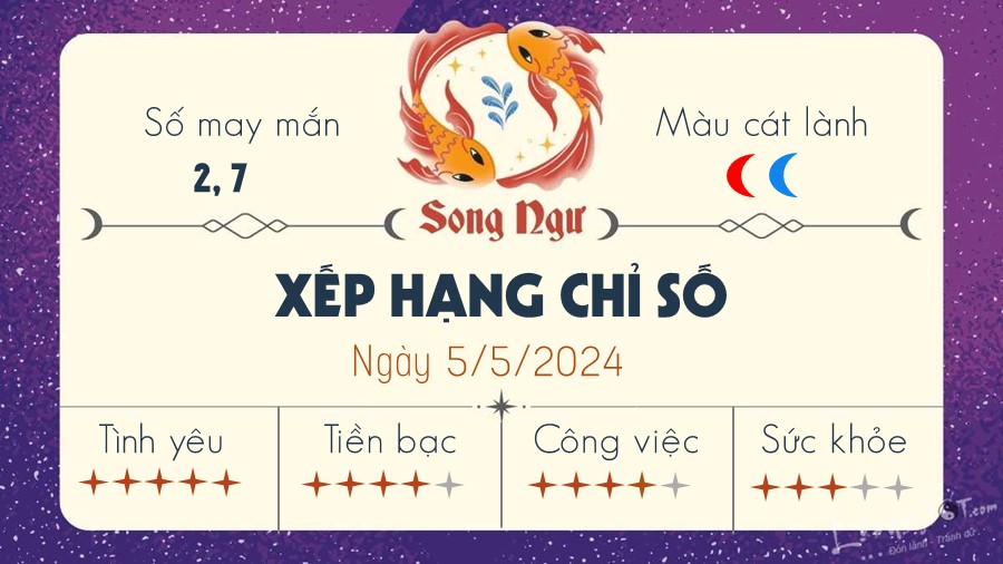 Tu vi hang ngay 5/5/2024 - Song Ngu