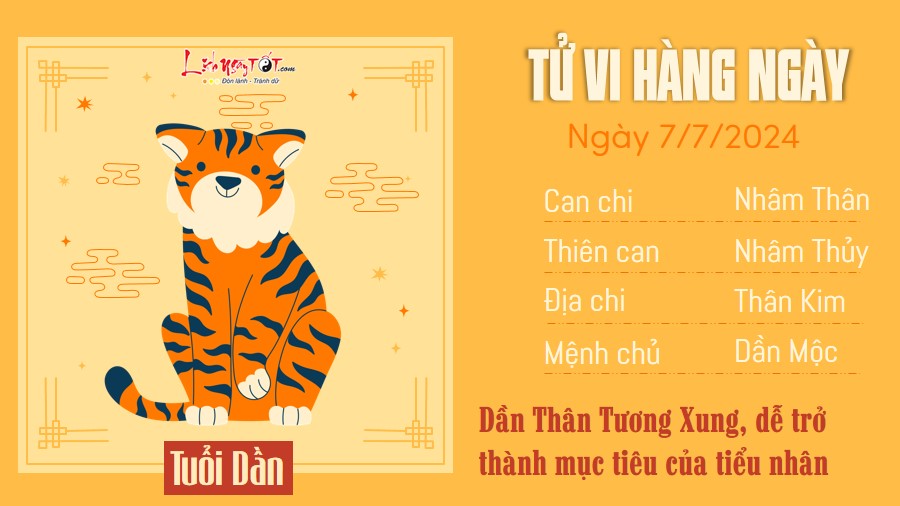 Tu vi hang ngay 7/7/2024 - Dan