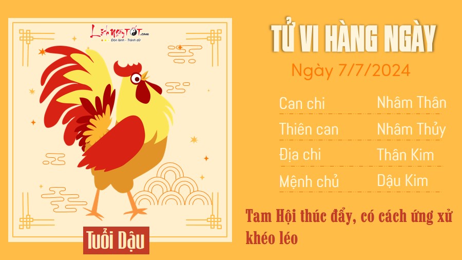 Tu vi hang ngay 7/7/2024 - Dau