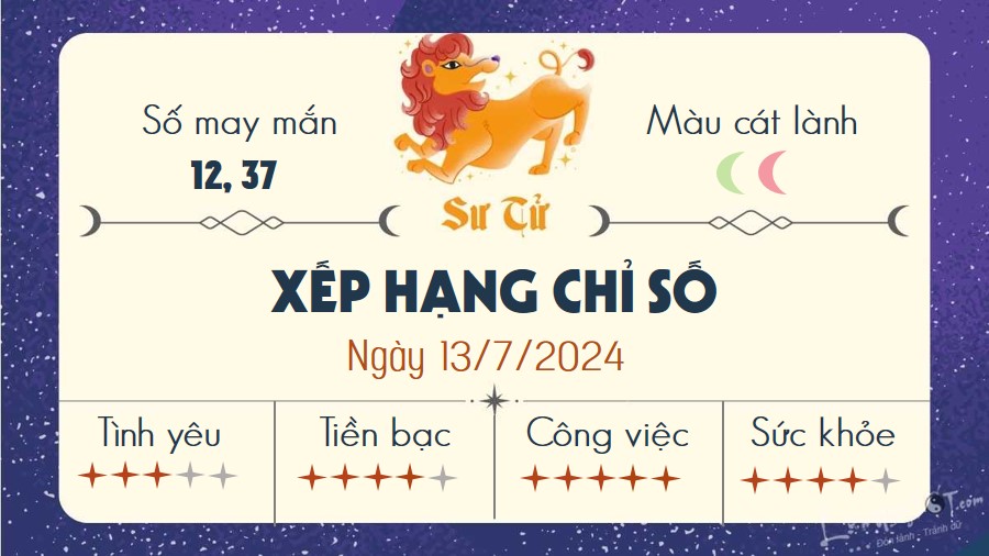 Tu vi hang ngay 13/7/2024 - Su Tu