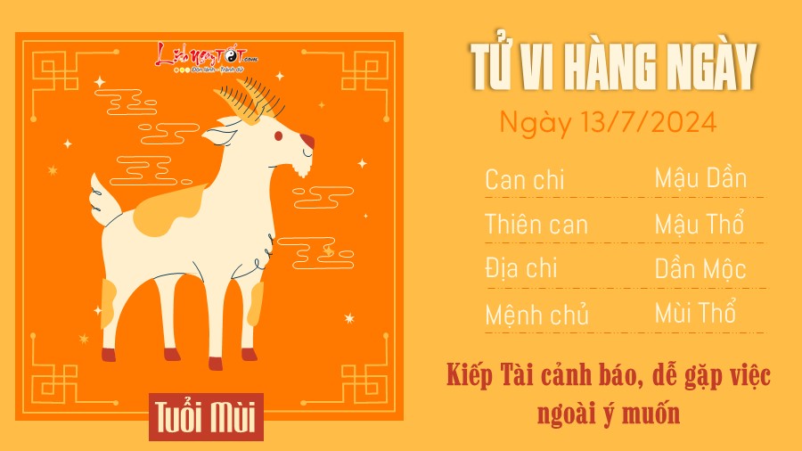 Tu vi hang ngay 13/7/2024 - Mui