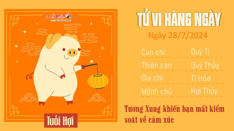 tu vi hang ngay 28 7 2024 - Hoi