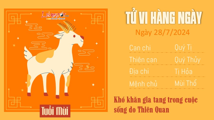 tu vi hang ngay 28 7 2024 - Mui