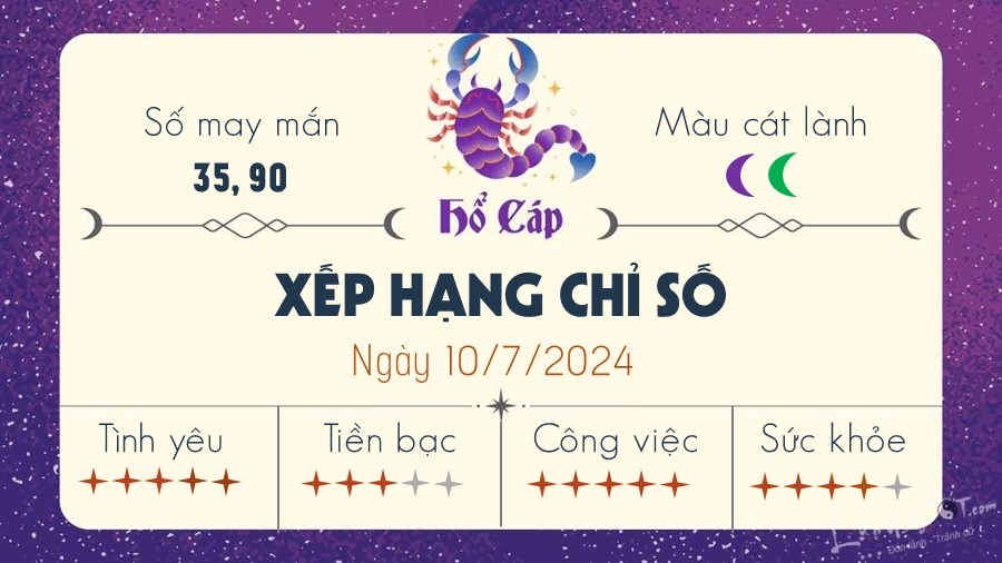 tu vi hang ngay 10/7/2024 - Ho Cap