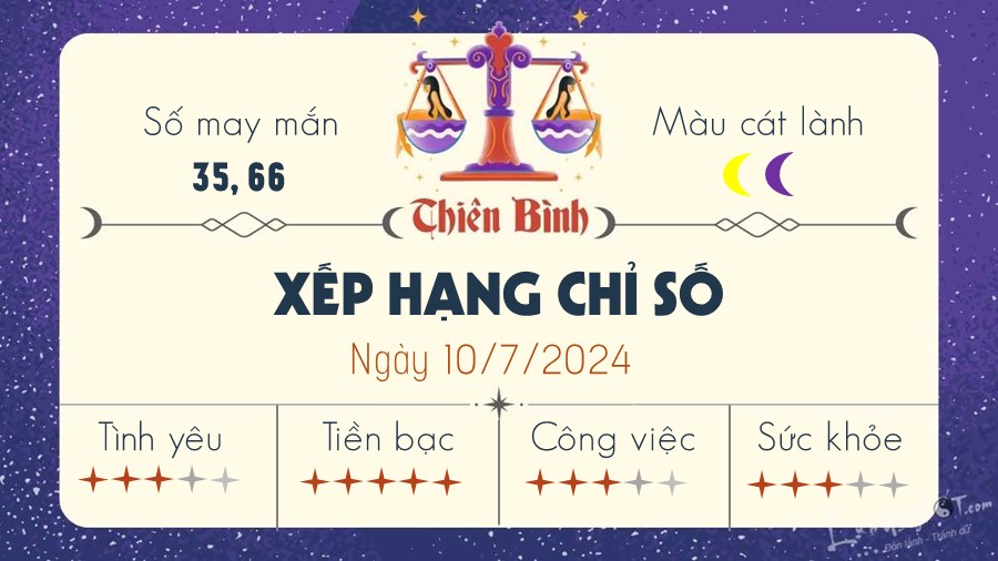 tu vi hang ngay 10/7/2024 - Thien Binh