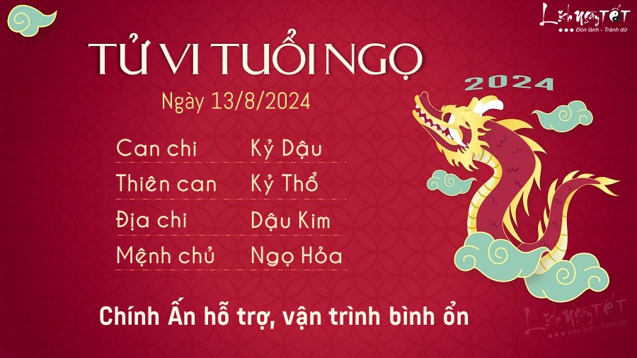 Tu vi hang ngay 13/8/2024 - Ngo