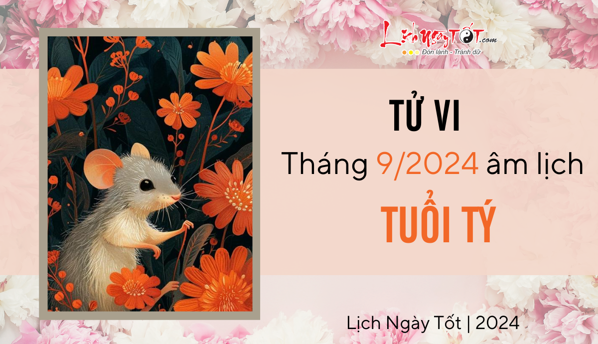 Tu vi thang 9/2024 tuoi Ty am lich