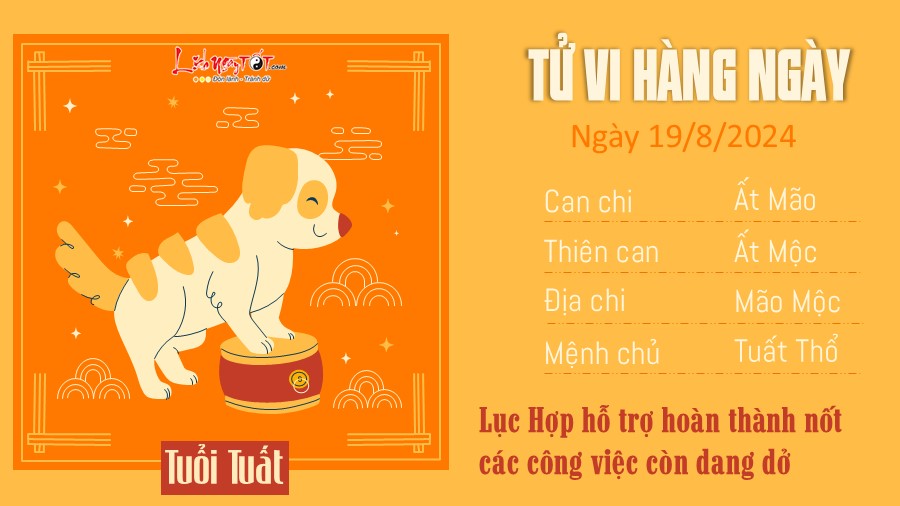 Tu vi hang ngay 19/8/2024 cua 12 con giap - tuoi Tuat