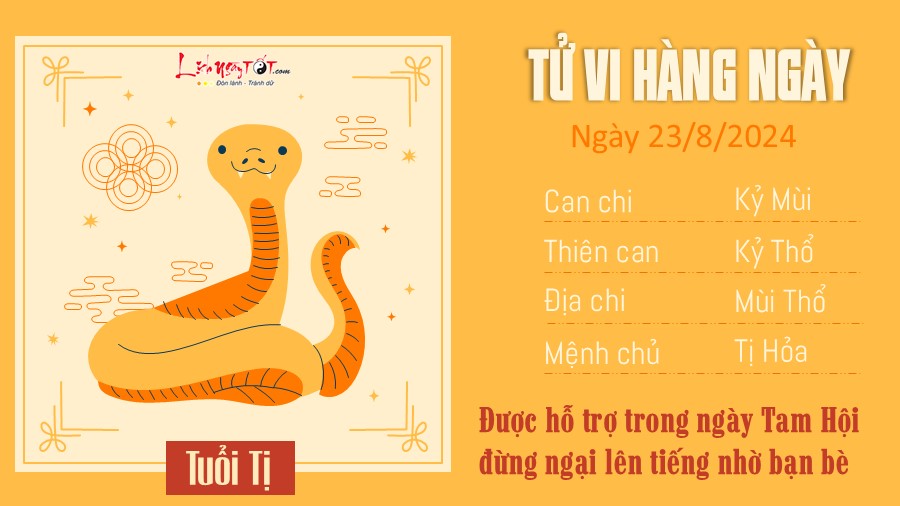 Tu vi hang ngay 23/8/2024 cua 12 con giap - tuoi Ti