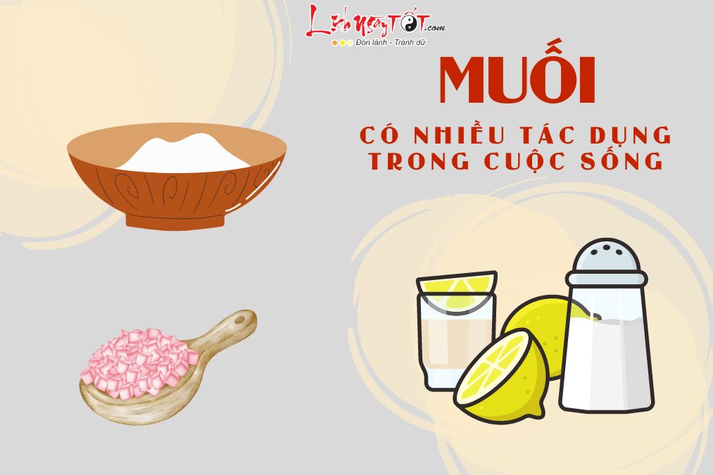 Muoi co nhieu tac dung khac nhau