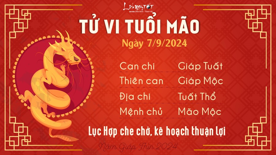 Tu vi hang ngay 7/9/2024 - Mao