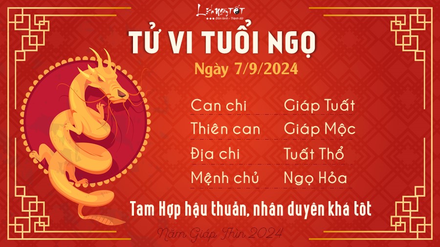 Tu vi hang ngay 7/9/2024 - Ngo