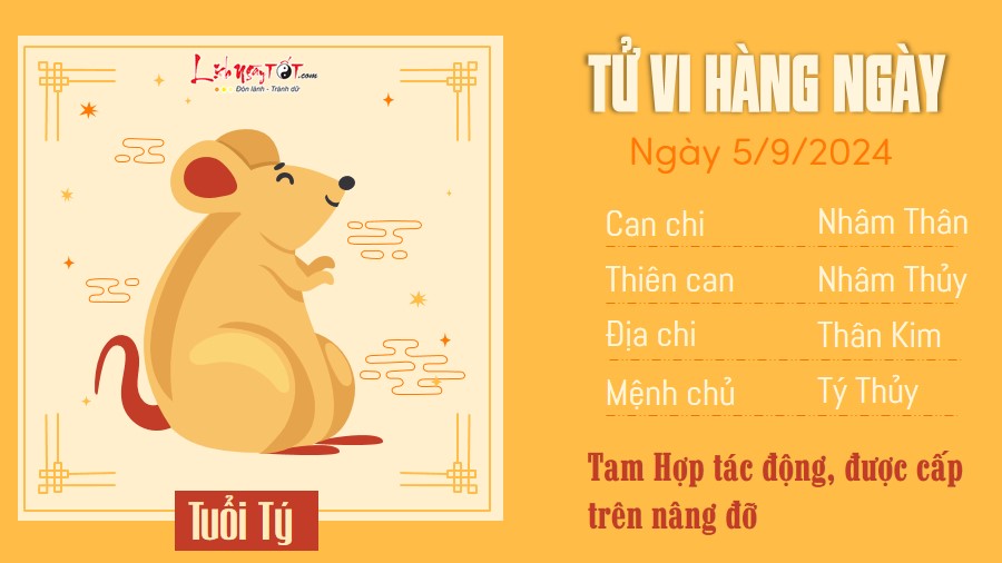 Tu vi hang ngay 5/9/2024 - Ty