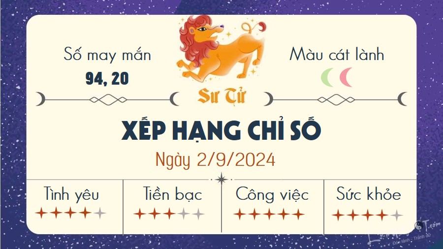 Tu vi hang ngay 2/9/2024 - Su Tu